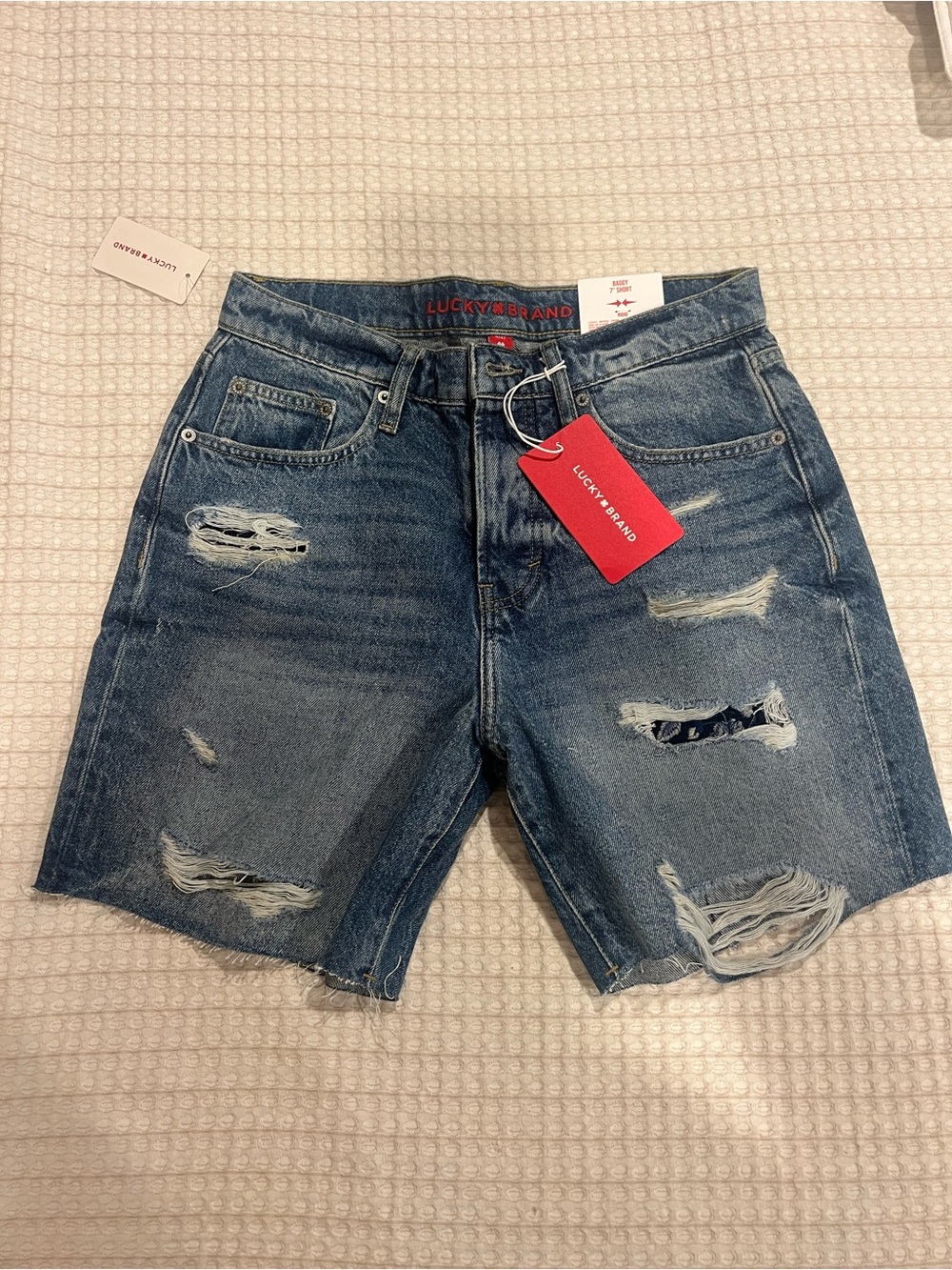 NWT Lucky Brand Women’s Distressed Denim Shorts - Blue
